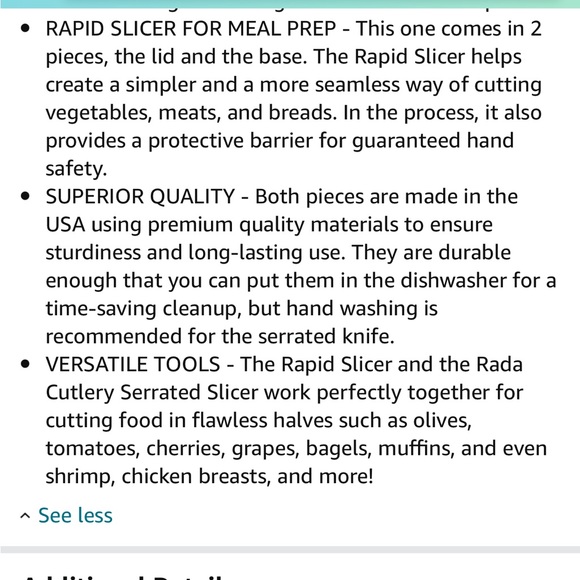 As Seen On TV Rapid Slicer Food Cutter Guide & Rada Serrated Knife Bundle - Picture 15 of 15